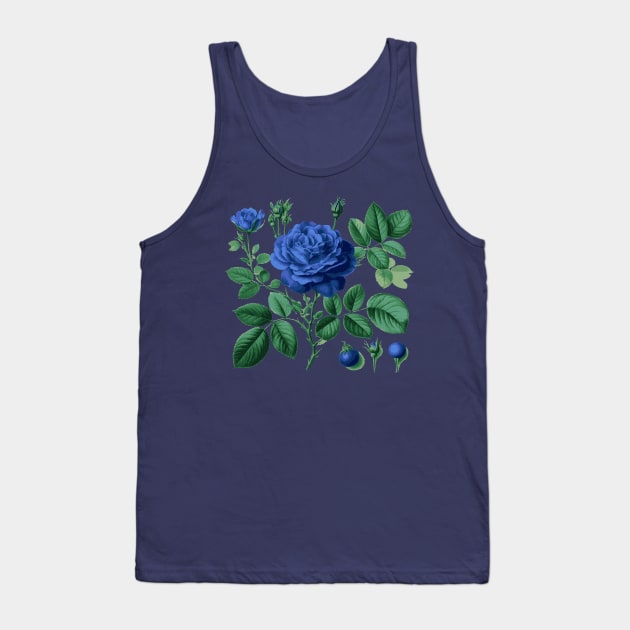 Blue rose Tank Top by byb